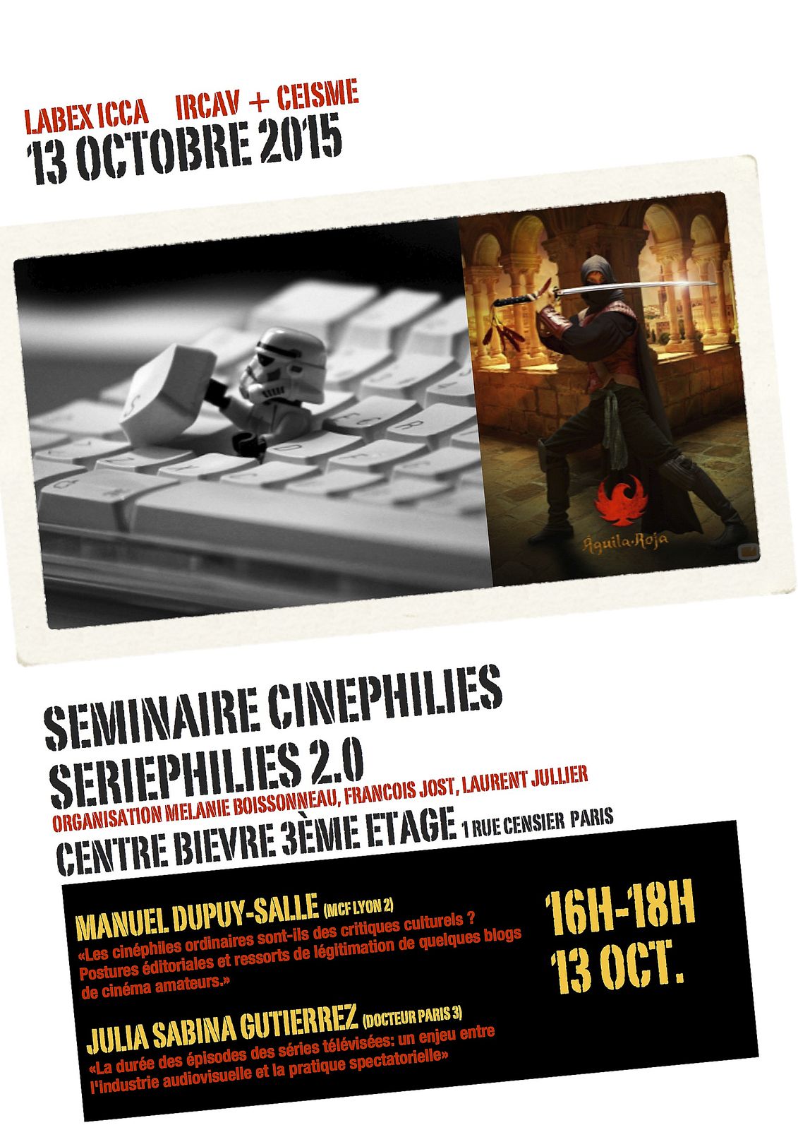 Séminaire Ciné/Sériephilies 2.0 IRCAV + CEISME
